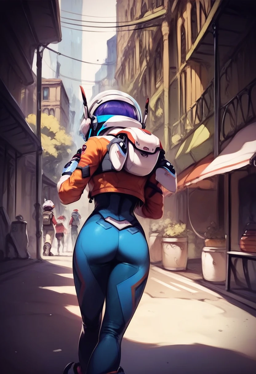 <lora:Juno_from_Overwatch:1> ow juno, from behind, score_9, score_8_up, score_7_up, score_6_up, score_5_up, score_4_up, hd, (ultra hd quality details), 8K, fyx, grp