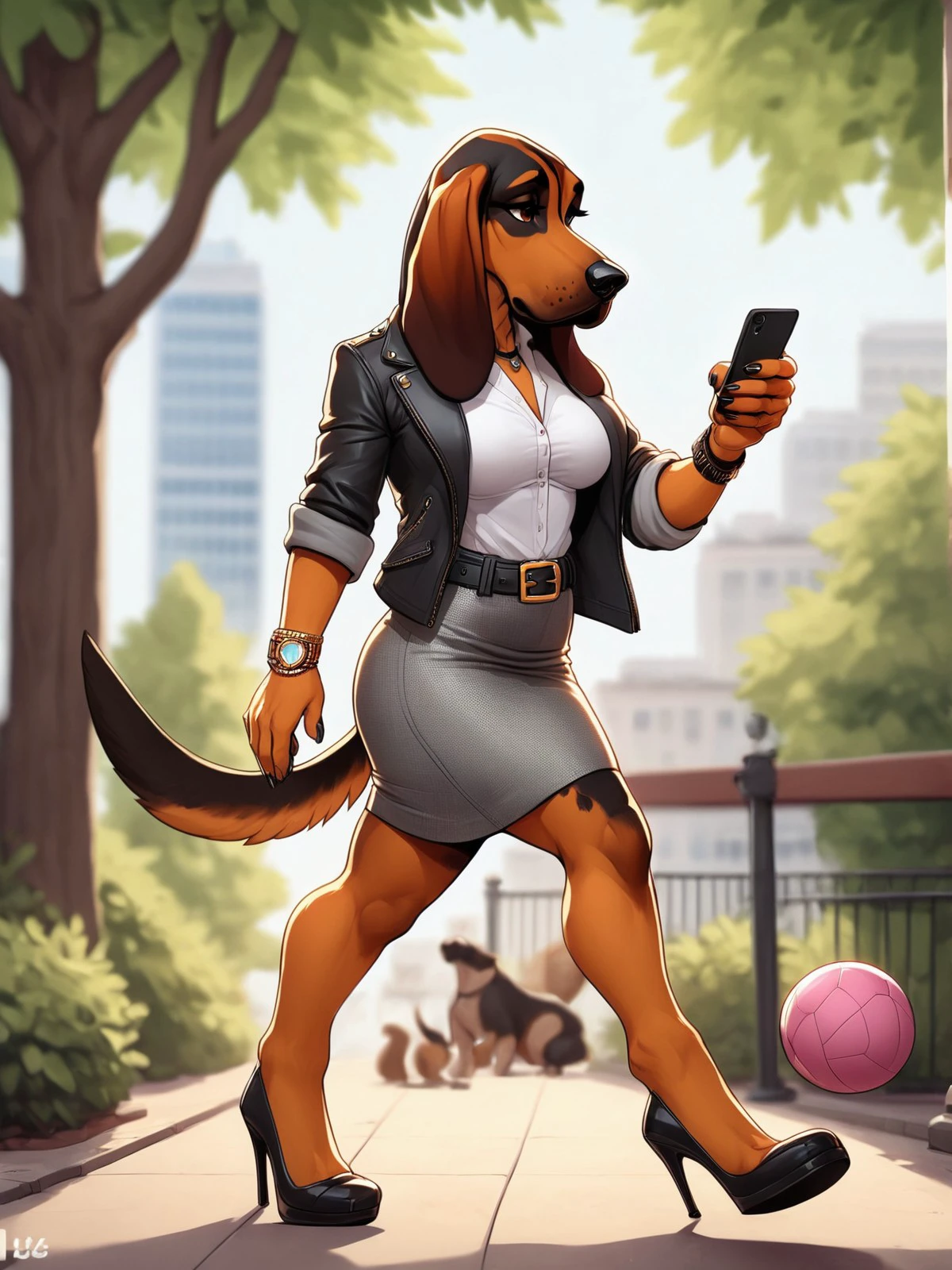Bloodhound Dog (Anthro) [Pony SDXL & SD 1.5] v1.0 (Pony SDXL)