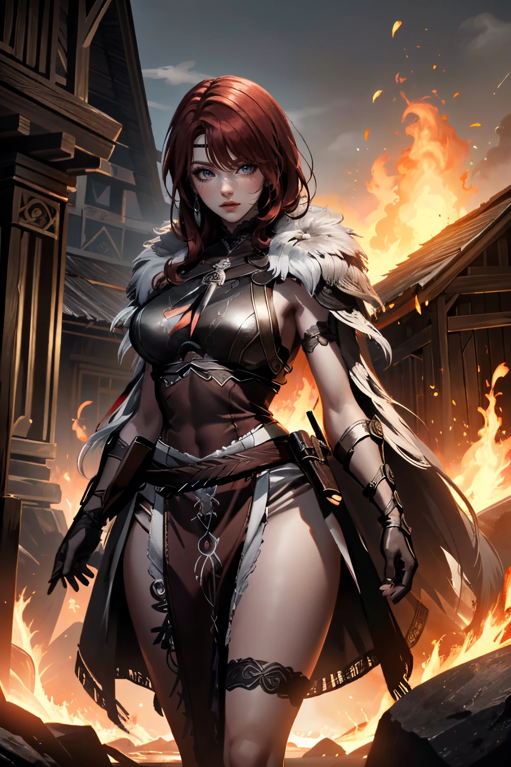 ((ultra detailed, masterpiece, absurdres))
<lora:LADanika:0.8>
LADanika, 1girl, red hair, looking at viewer, in a medieval fantasy setting, surrounded by mystical fire