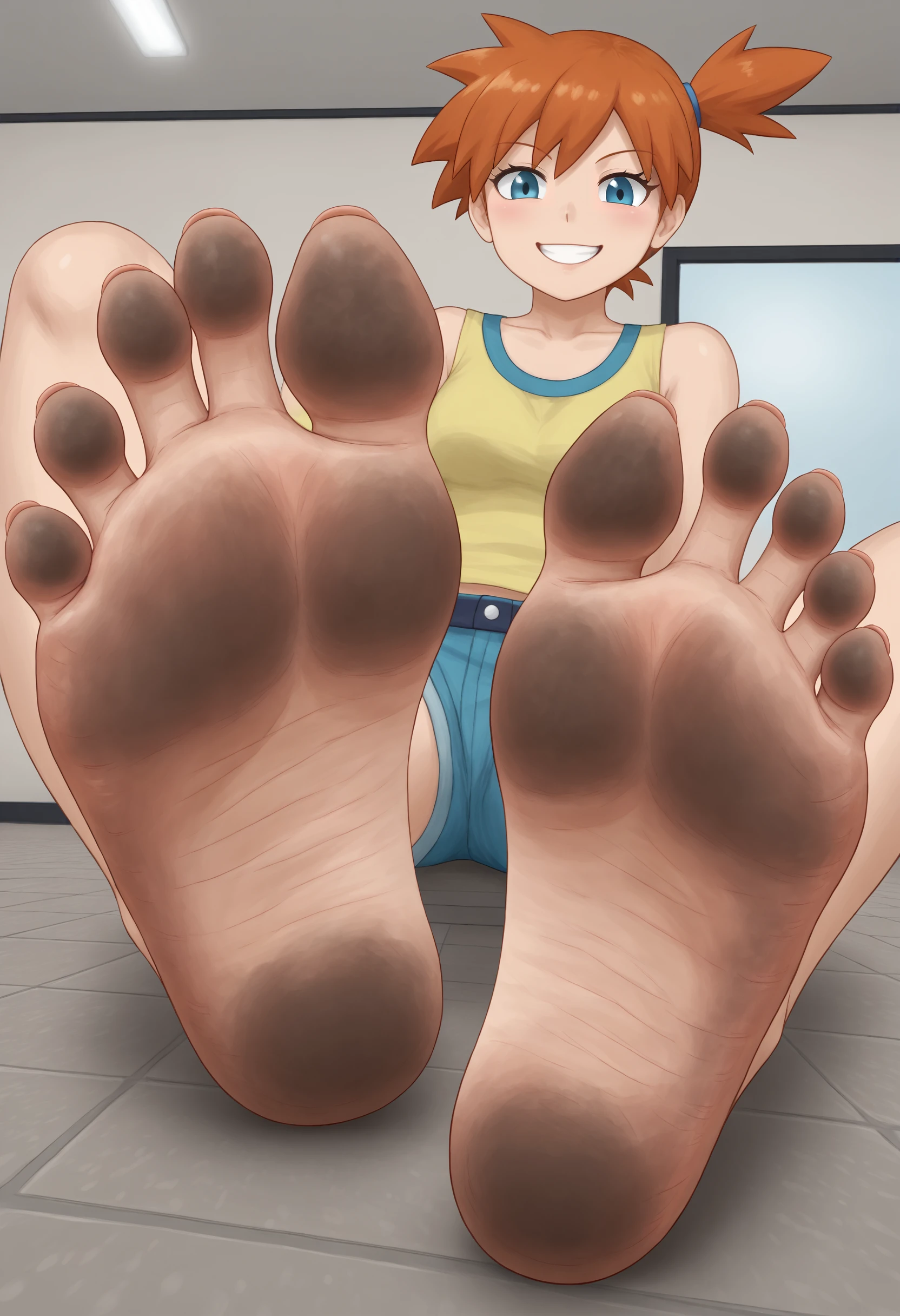 "{{anime artwork}} giant girl foot, intricate details, close-up shot, macro perspective, cell shaded, highly detailed giantess shot, extremely detailed giantess, giantess, close-up, hard strokes"