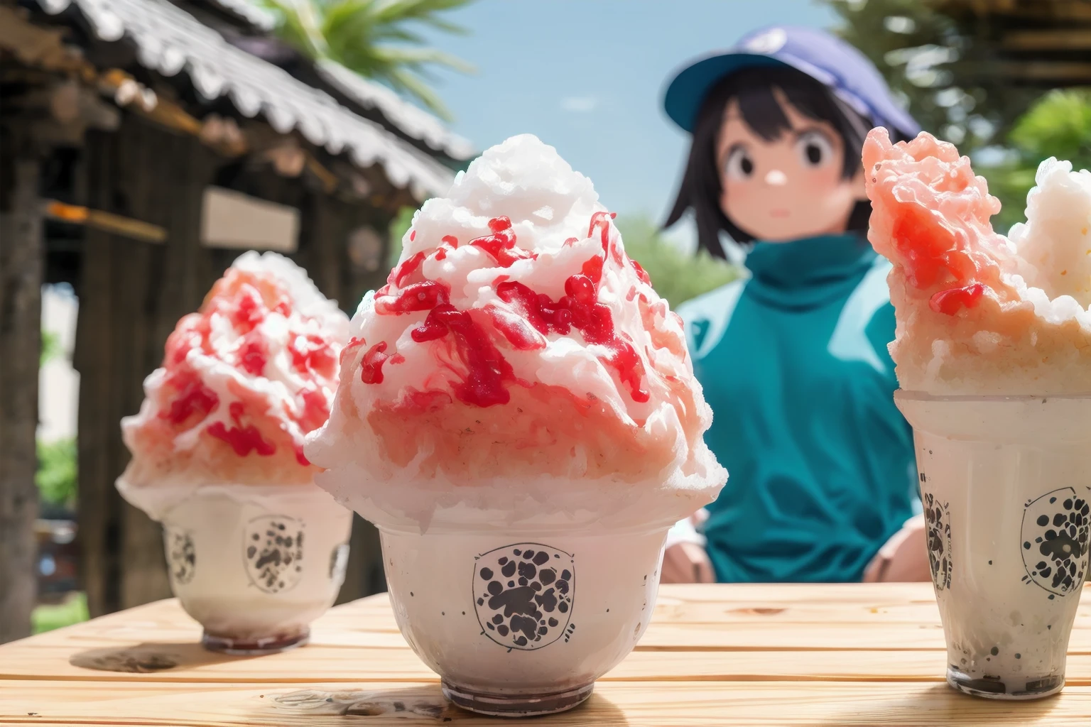 masterpiece, best quality, ultra-detailed, illustration,masterpiece, best quality, very aesthetic, absurdres, 
kakikoori, shaved ice, food, food focus, blurry, blurry background, depth of field, still life
<lora:kakikoori_SD15_V1:0.8>