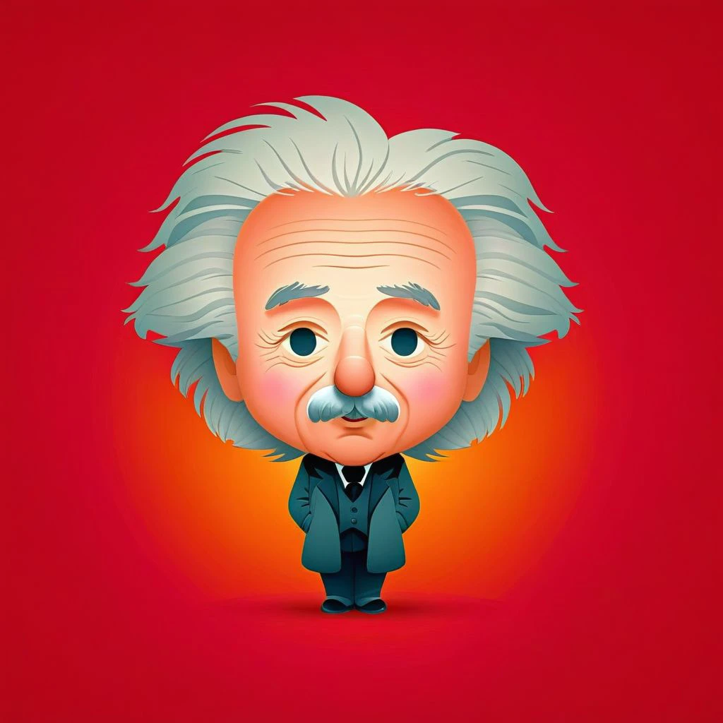 cartoon portrait of Albert Einstein in (jmawx:1.2) style, cute chibi, Crimson color gradient background, medium contrast,
<lora:Jerrod_Maruyama_XL_V11.1:1>