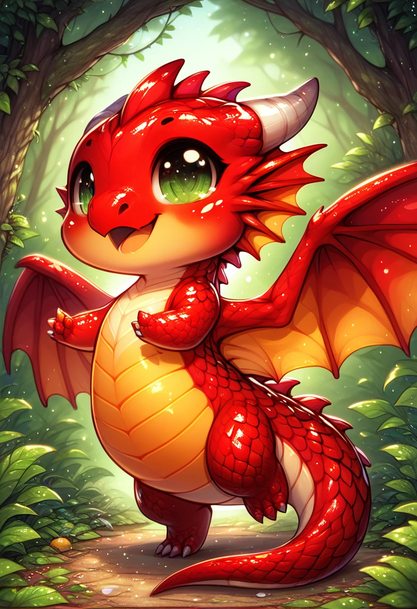 score_9, score_8_up, score_7_up, source_anime BREAK
jungle, trees, bushes
cheeb_drg, chibi, (red scales:1.7), (orange underbelly:1.7), dragon, happy, dancing, green eyes, facing viewer, (feathered wings:1.8)
beautiful background, detailed scenery
<lora:ClearHand-V2:1>
<lora:add-detail-xl:1>
<lora:PE_AnimeBG:1> <lora:Chibi_Dragon:1>