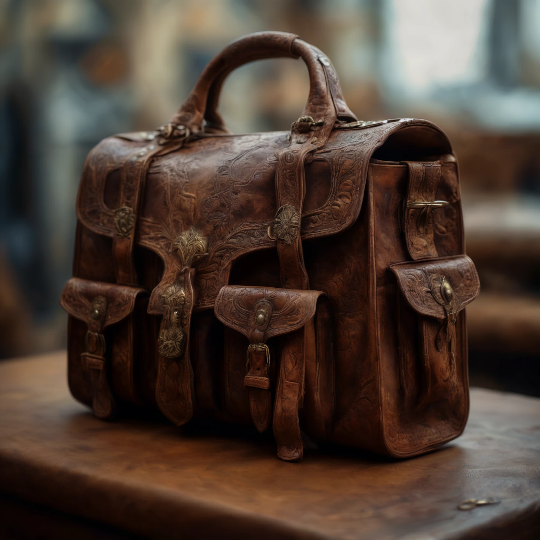 photo, highly detailed, 

A leather satchel. Brass buckles.

<lora:MadeOfLeather01_CE_SDXL:0.8> LthrCE