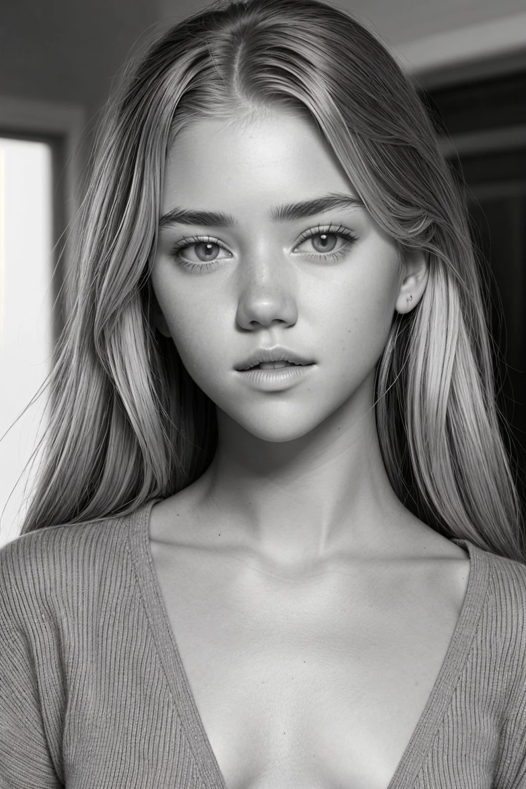 OliviaB, 1girl, solo, monochrome, greyscale, realistic, long_hair, looking_at_viewer, lips, upper_body, nose, closed_mouth, grey_background, camisole
<lora:add_detail:0.5> <lora:polyhedron_all_eyes:0.2>