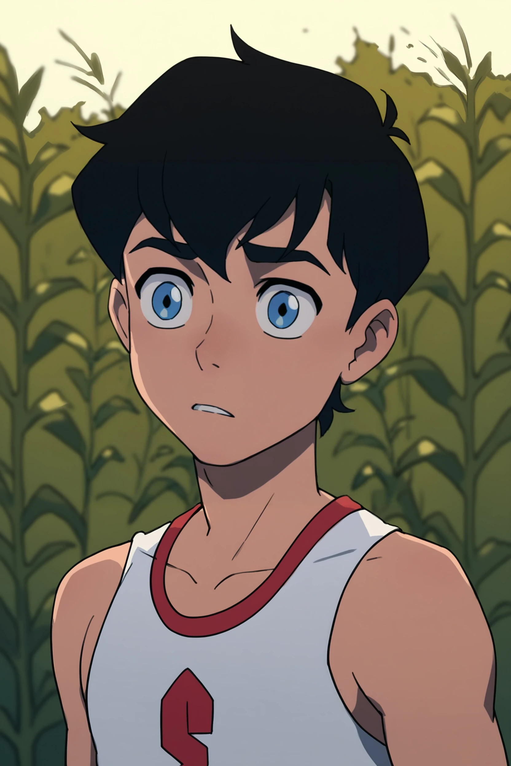 source_cartoon, score_9, score_8_up, score_7_up, score_6_up, score_5_up, score_4_up <lora:Superboy_My_Adventures_with_Superman:1> superboix, 1boy, black hair, blue eyes, parody, young, male