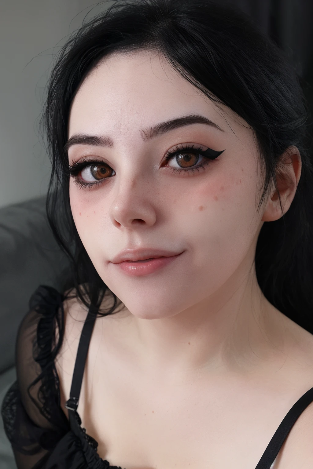 a woman, full face shot, twitch streamer, very pale, hyper realistic absurd, 1 0 / 1 0, heavily upvoted <lora:Shiftymine_v1_SD15_by_IsnAI:1>