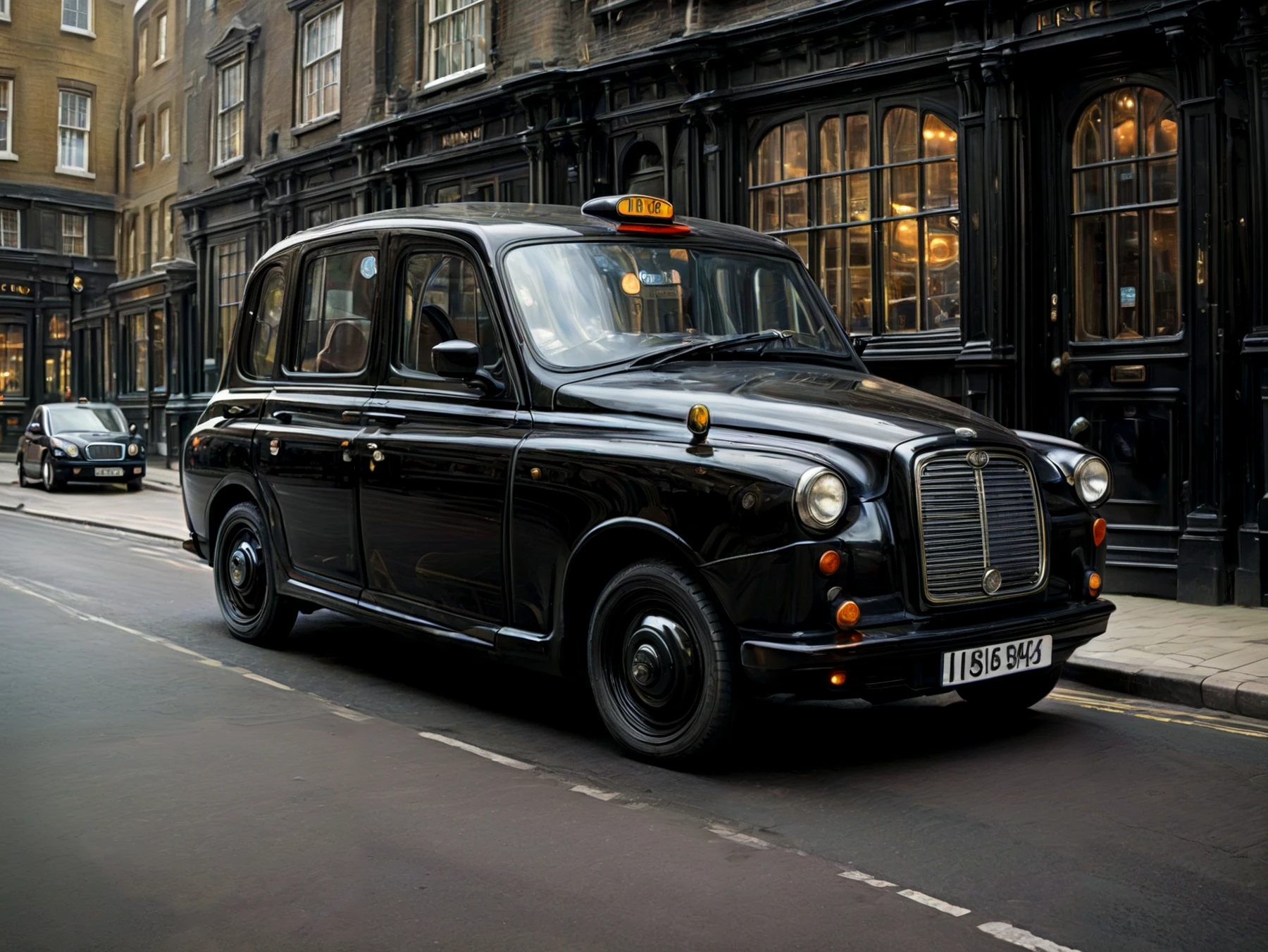 A black London cab on the street.

<lora:WhimsyLondon_CE_SDXL:0.9> WhimLonCE