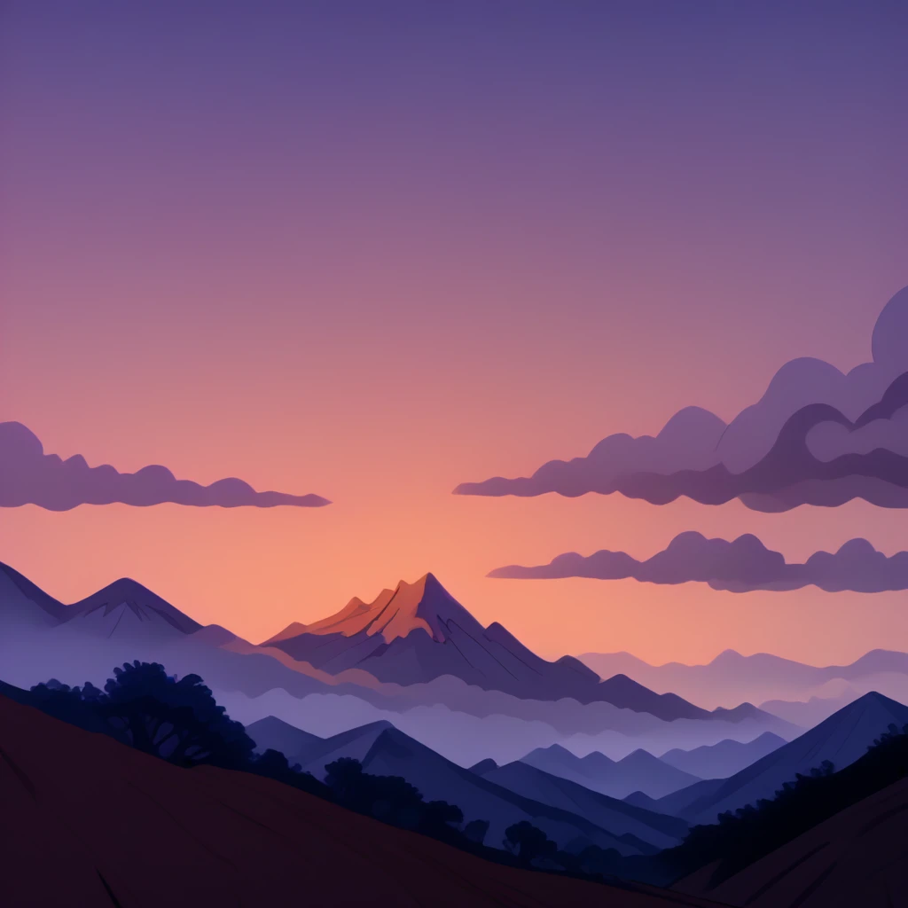 <lora:Rugrats_90s_Style_PDXL-10:1.5> rugrats_style, mountain range, sunset, clouds, yellow, orange, purple, cinematic lighting, source_cartoon, score_9, score_8_up, score_7_up,