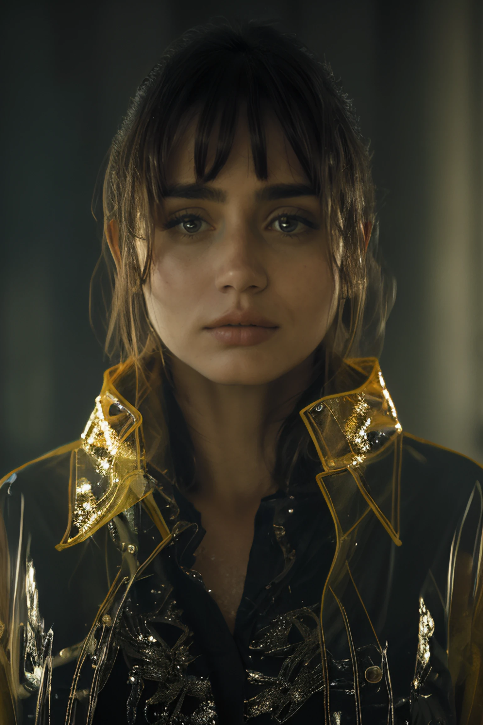 1girl, wearing rain coat, looking at viewer, (depth of field), detailed face, (absurdres, best quality, masterpiece:1.4), (high detailed skin:1.3)
 <lora:joi_br2049_lora_v02:1> joi