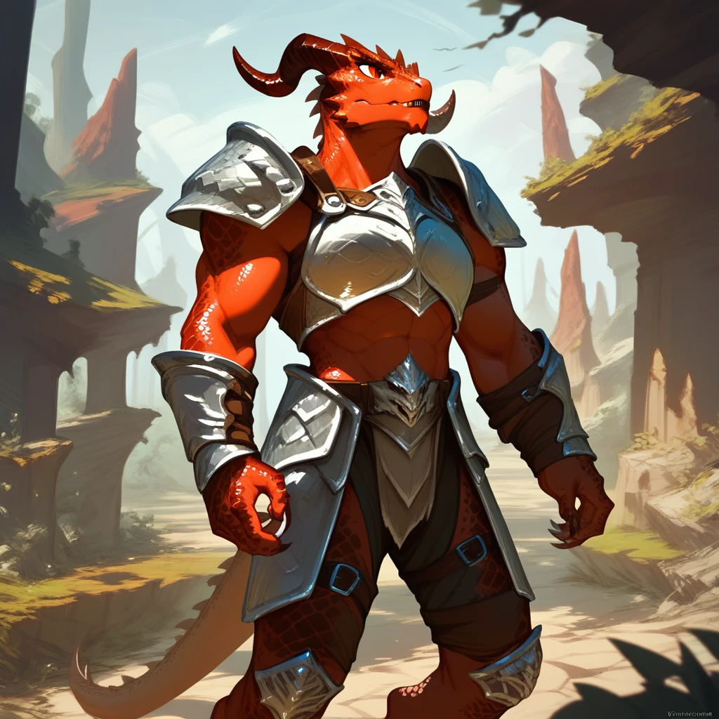 rompts
Copy
Solo Sexy anthro scalie dragon male mercenary medieval solider, slim endomorph muscular handsone model male apperance, sword scars, worn out rusty skimpy armament, low on hips heavy leather belt, old very worn out skimpy dirty linen material jockstrap, old yellow dirty worn out stains on white jockstrap, studded skimpy armlets breastplate armor, skimpy breastplate, leather bondages, fingerless leather gloves, smelly unwashed husk, dirty body look, desert battlefield, standing in sexy fighting position, close view of full character