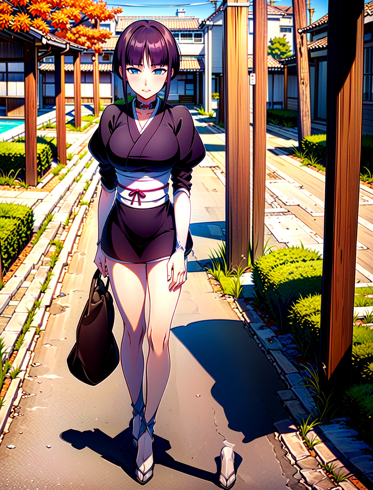 Nemu Kurotsuchi, solo, standing, outside, 1girl    <lora:Nemu-Kurotsuchi:1>