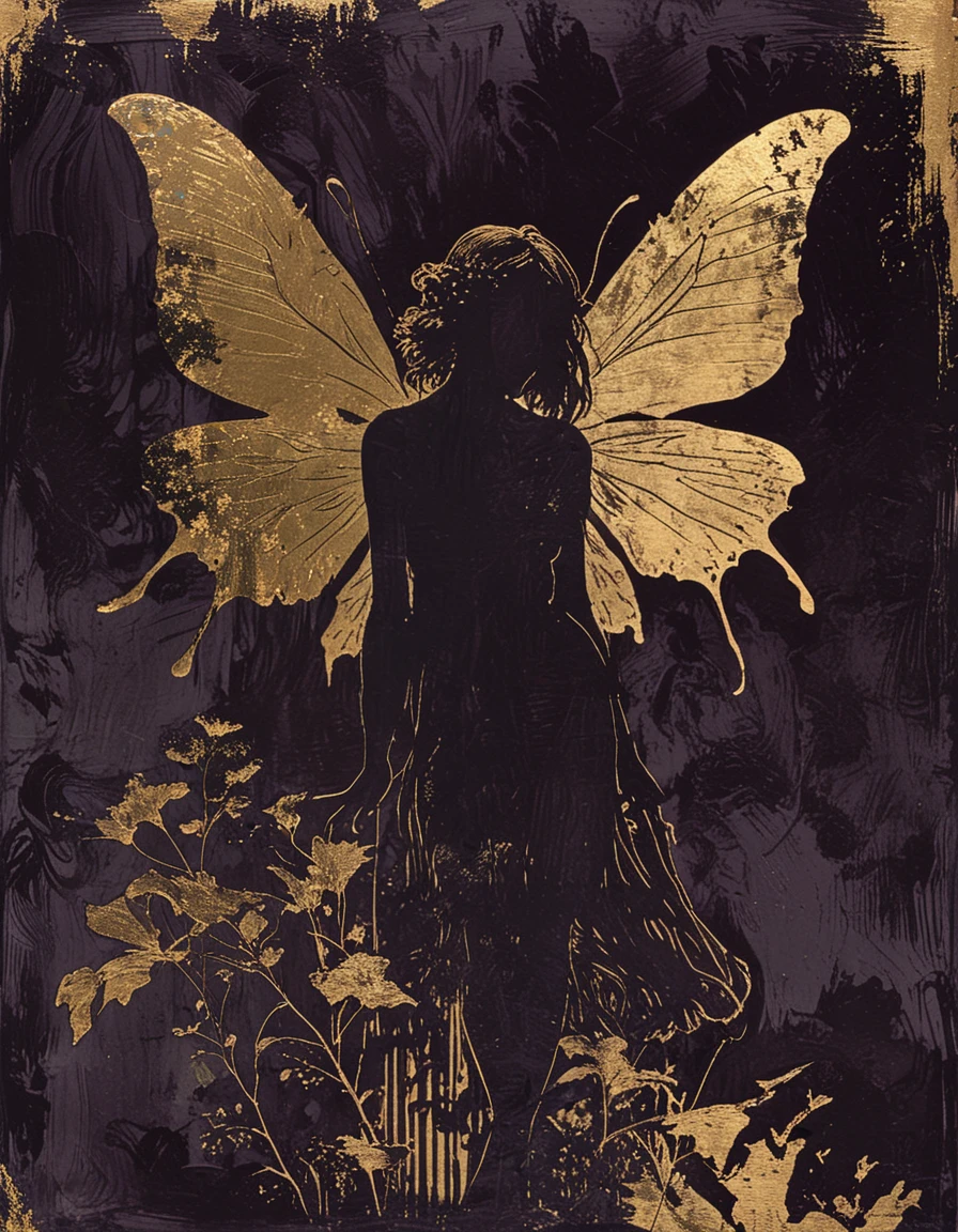 ethereal faerie with gold foil <lora:novuschroma27 style:1> novuschroma27