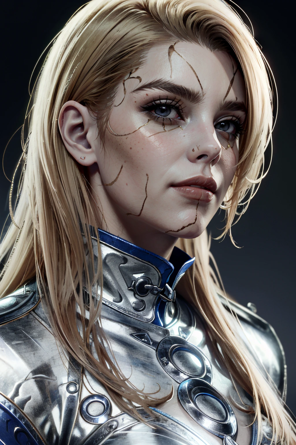 ((ultra detailed, masterpiece, absurdres))
<lora:BGDameAylin:0.8>
BGDameAylin, 1girl, cracked skin, blonde hair, looking at viewer, portrait, simple background