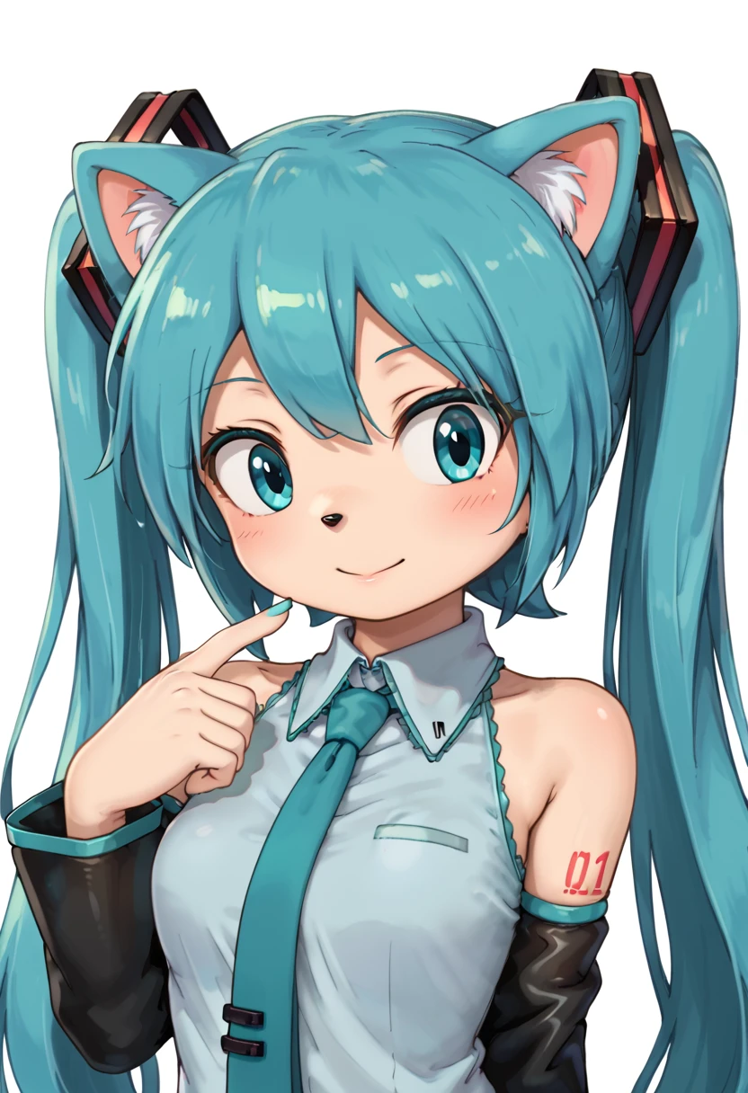 yuji uekawa, 1girl solo, hatsune miku, furry female, looking at viewer, upper body