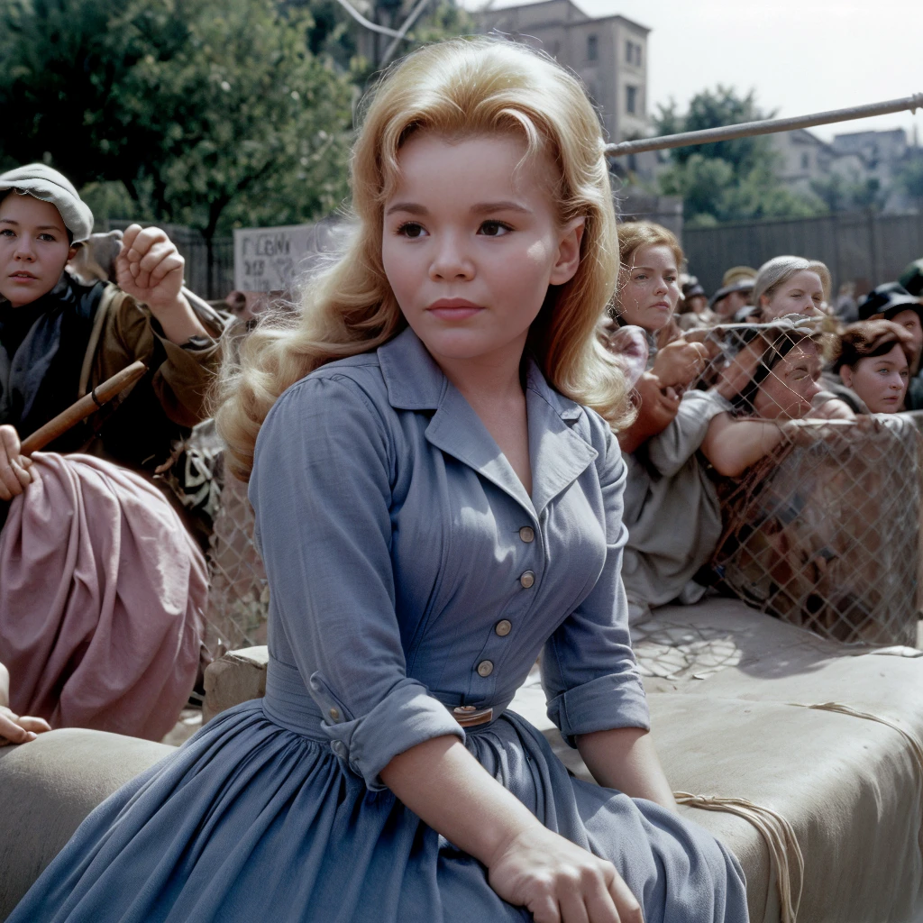 <lora:TuesdayWeld:1>tuesday weld on the barricades for women's rights, solo, 4k, raw, tack sharp, highest quality