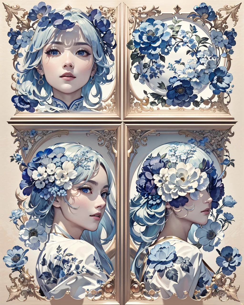 best quality,masterpiece,highly detailed,ultra-detailed, 
  <lora:neg9V2_last:0.7>   <lora:blue-and-white-porcelain_V03:1>éè±ç·, blue-and-white porcelain