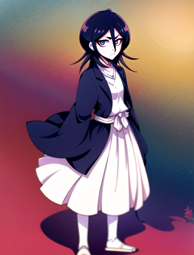 Rukia Kuchiki, solo, standing, outside, 1girl <lora:Rukia-Kuchiki:1>