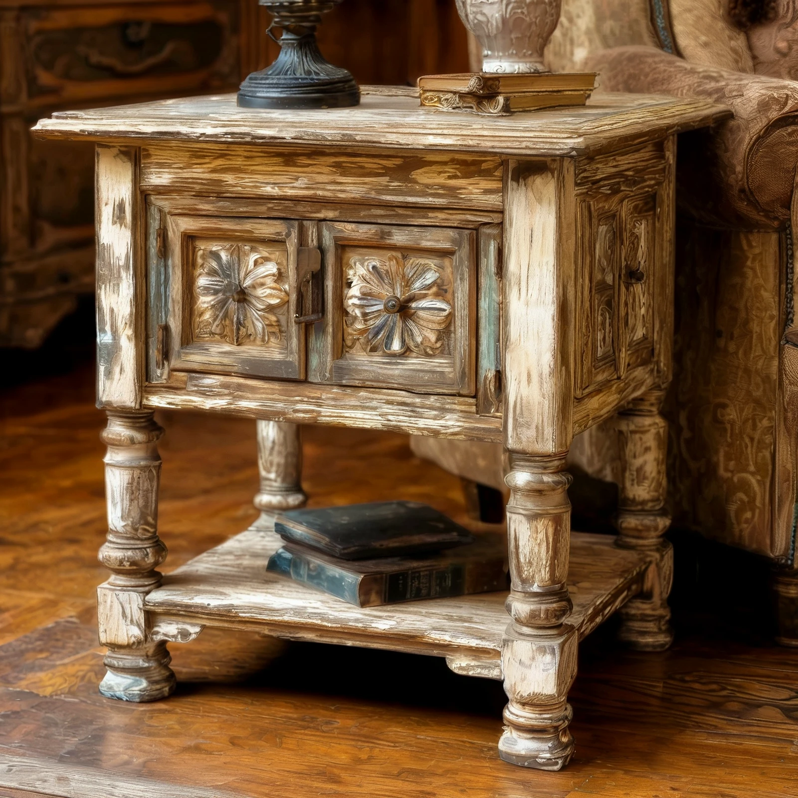 masterpiece, intricate detail, 8K, HDR, 

A distressed wood lamp table.

<lora:ThumbprintArt01_CE_SDXL:0.25> ThmbPrntCE
