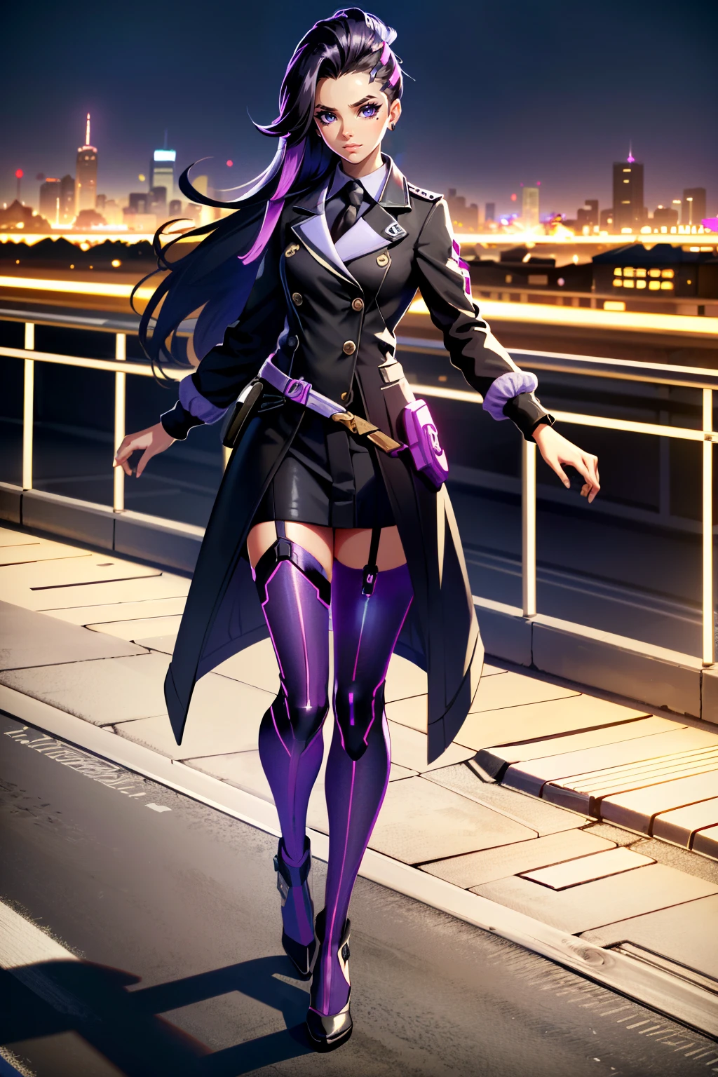 ((ultra detailed, masterpiece, absurdres))
<lora:OSombra:0.8>
OSombra, 1girl, long hair, looking at viewer, overlooking the city from a rooftop bar at night, chic outfit, standing