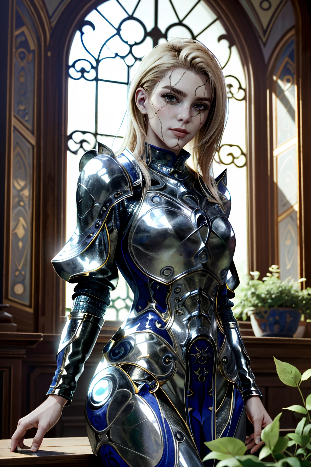 ((ultra detailed, masterpiece, absurdres))
<lora:BGDameAylin:0.8>
BGDameAylin, 1girl, cracked skin, blonde hair, looking at viewer, medieval healer's attire, herb garden, afternoon, natural light