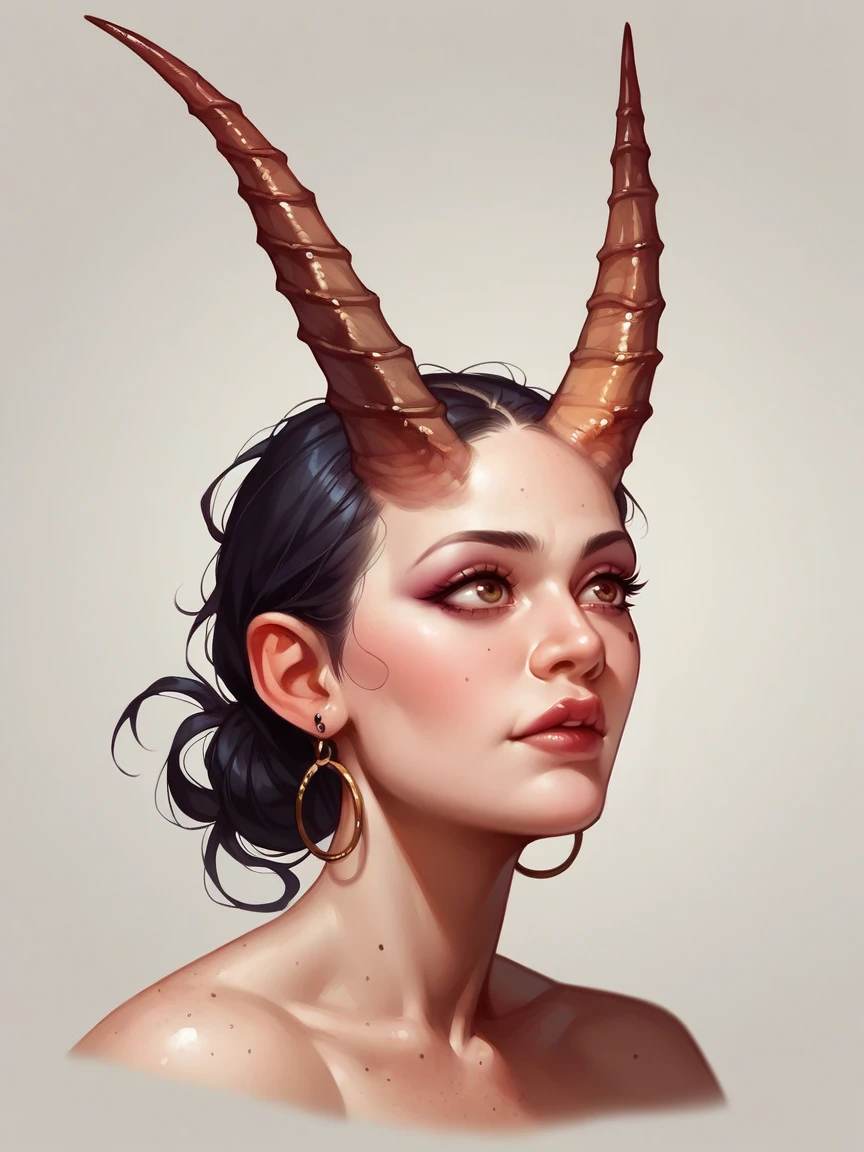 score_9, score_8_up, score_7_up, score_6_up, score_5_up, 1girl, solo <lora:H0rnsXLP:1> h0rns, twisted kudu horns,