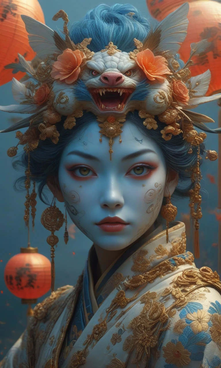 Luxurious Elegance, Luxury product style Lunar Lantern Light monster art, Zapatista mask, Camilla d'Errico, mosaic-inspired realism, Zdzislaw Beksinski, Raymond Swanland by Joe Sartore, quadratura, Caldecott teampunk, Henry Scott Tuke, Nigo, sandy sculpted textures junji ito, stanley donwood, hokusai datamoshing with color, in the styles of Santiago Caruso and Dariusz Zawadzki and Philippe Caza, mixed media, cinematic lighting, sharp focus, highest resolution, in the style of Naoto Hattori Jakub Rozalski, Miki Asai Macro photography, close-up, hyper detailed, trending on artstation, sharp focus, studio photo, intricate details, highly detailed, by greg rutkowski . Elegant, sophisticated, high-end, luxurious, professional, highly detailed, extravagant, ornate, designer, opulent, picturesque, lavish