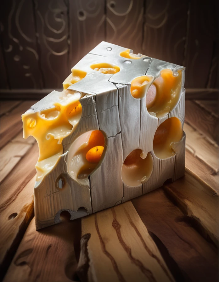 score_9, score_8_up, score_7_up,   detailed background,  realistic lighting, 
 <lora:Cheese:1>, cheese, metal cheese, wood,
 <lora:Pony - Style - LeraPi__Aleriia_V 1:1>, aleriia,