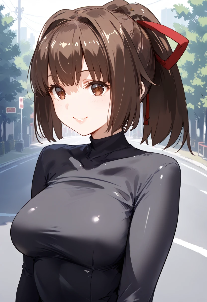 mastute piece,Best Quality,insanely detailed,8k cg,nsfw,
(shoot upper body:1.3),
(1girls:1.3),bikeに乗る,looking at viewr,body in front,both arms behind back,(Red rider suit),(bare breasts),
break,
blush,shy,(trembling:1.2),(Brown Hair),
break,
perfect breasts,perfect teats,(open mouth:0.9),(large breasts:1.2),
(Paved roads:1.2),bike、