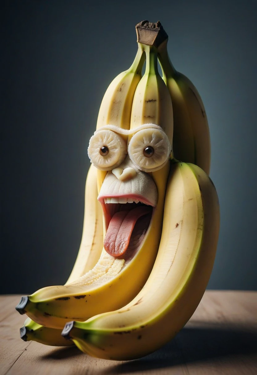 (((banana with RAGEface))), cinematic view