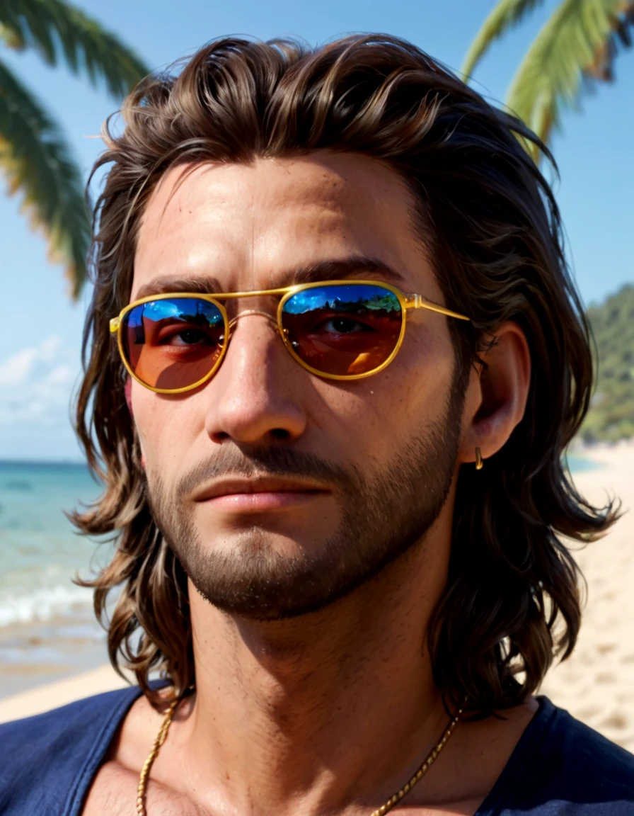 score_9, score_8_up, score_7_up, 1man, portrait, galelora, sunglasses, beach