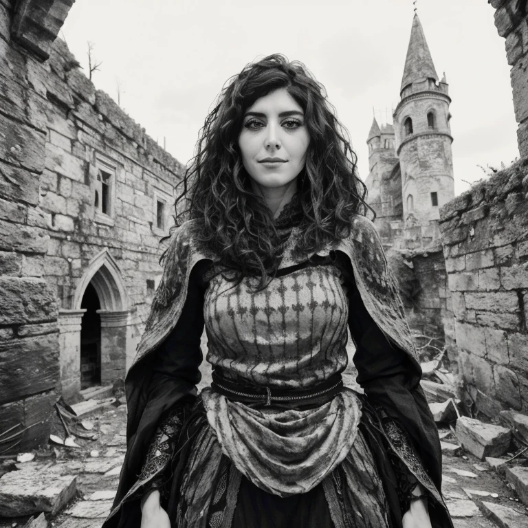 professional absurdres intricately detailed sharp focus photograph of
(Ebru Kaymakçı:1.1) with a wry smile and a thin face standing in front of an abandoned castle in the game Dark Souls, dark color palette, in the style of Dark Souls,
<lora:Ebru Kaymakçı:0.8>  <lora:stylesqueeze_v3:1> ,
 <lora:weight_slider-LECO-v1:-1>