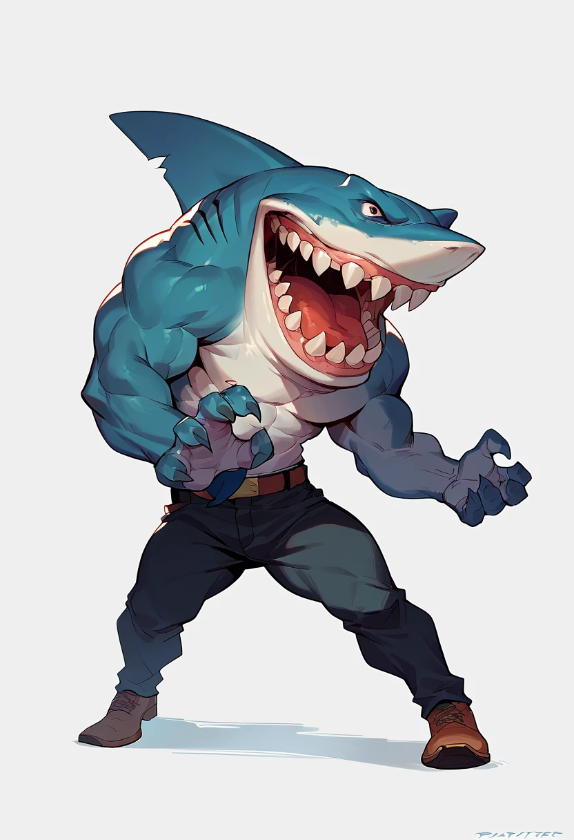 score_9, score_8_up, score_7_up, score_6_up, source_furry, solo, full-length portrait, white background,  <lora:CHARACTER_RIPSTER:1> ripster, shark, sharp teeth