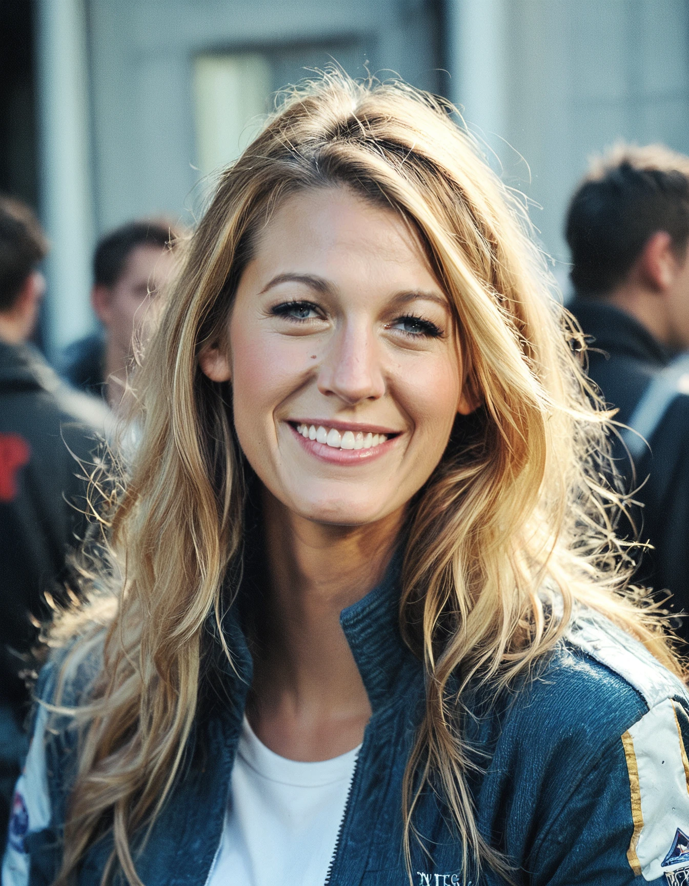 score_9, score_8_up, score_7_up, ohwx, 1girl, slim, photo, realistic, blonde long hair, smile, cropped jacket \(bolero\), <lora:CrunchyBanana_PONY_DORA_Blake_Lively_v2:1>, rating_safe, solo focus