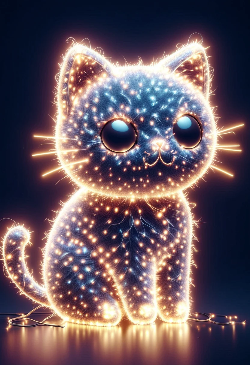 3N3RGY, cat made of electricity and sparkle, ,Masterpiece,best quality, raw photo, realistic, very aesthetic