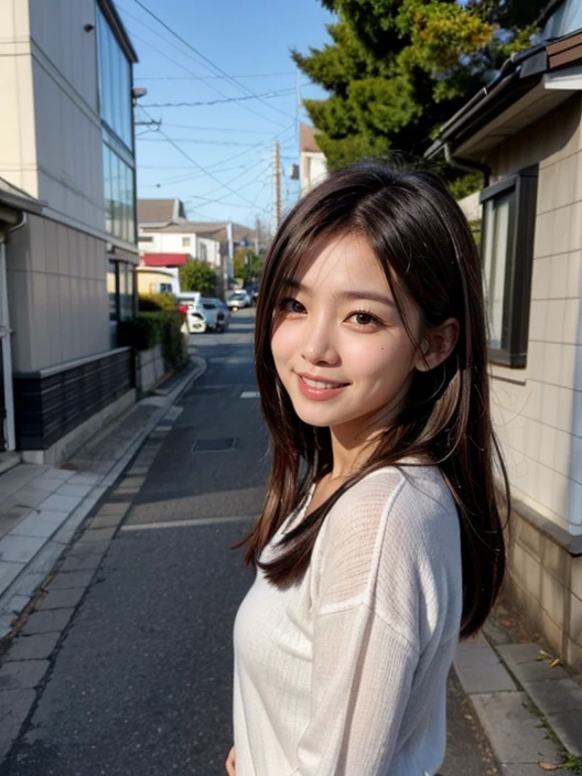 <lora:add_detail:0.5> (realistic, photo-realistic:1.25),
1girl, asian female,
standing, looking at viewer, smile,
 <lora:AlleyInRA-v1:0.6> outdoors, alley, on road