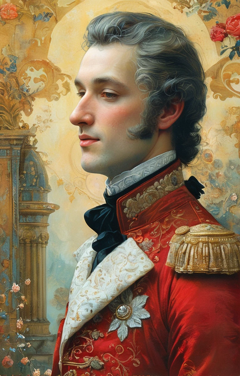 masterpiece,best quality,<lora:tbh357-sdxl:0.6>,illustration,style of Daniel Merriam portrait of noble man
