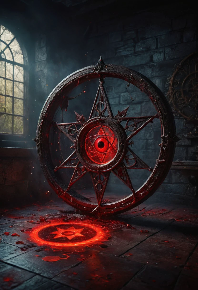 A detailed dramatic illustration of the portal, with red color dark magic splash, portal on floor, inside a magic circle with pentagram, dark gothic, a demon coming out of the portal, 3D Vector Art, fantasy art, watercolor effect, bokeh, Adobe Illustrator, hand-drawn, digital art, isometric style, retro aesthetic, focused on the character, 4K resolution, photorealistic rendering, using cinema 4D 
Wide range of colors., Dramatic,Dynamic,Cinematic,Sharp details
Insane quality. Insane resolution. Insane details. Masterpiece. 32k resolution.
dvr-lnds-sdxl, ral-apoctvisn, dark, chiaroscuro, low-key, zavy-rmlght