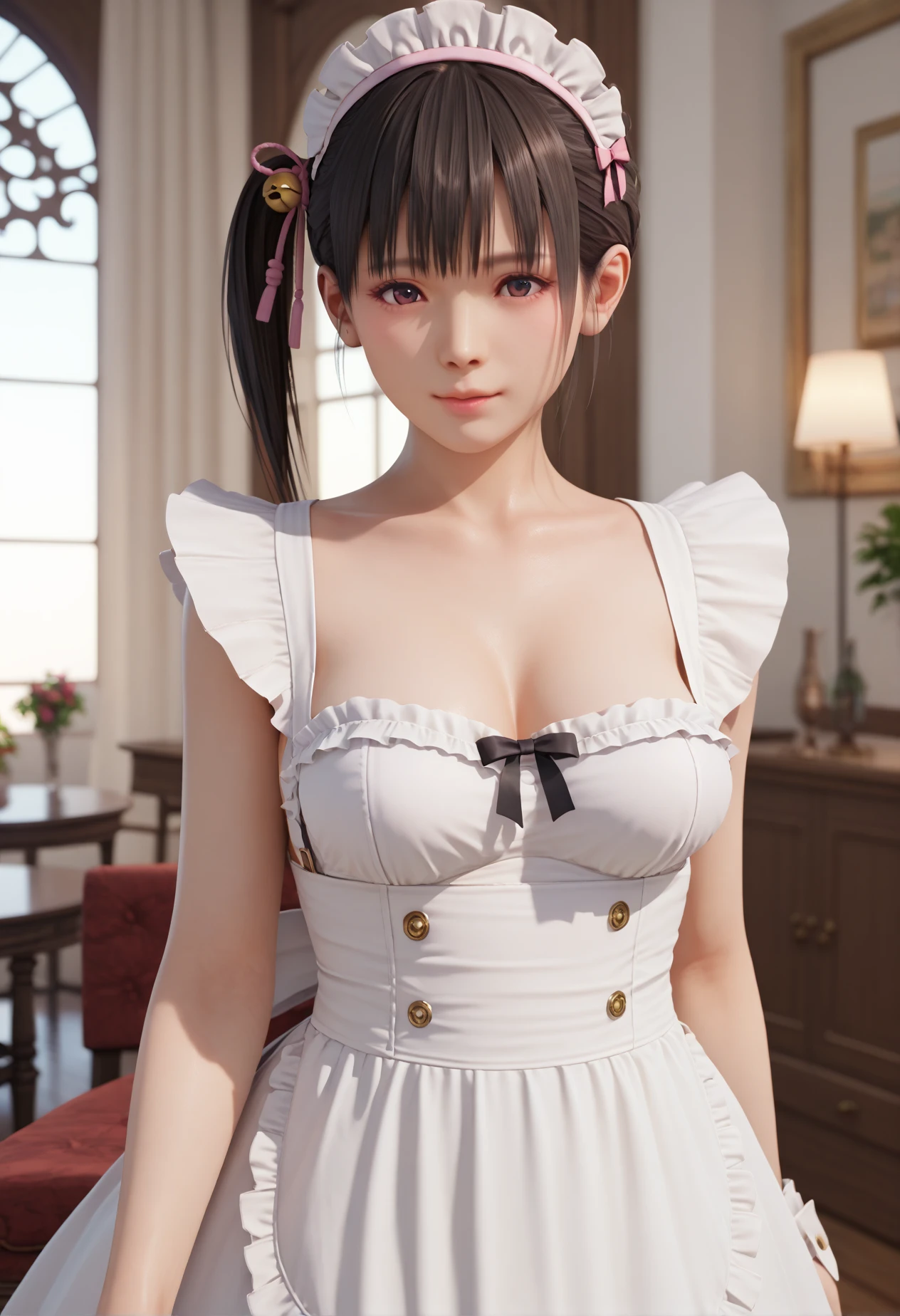 1girl, koharu_(doa), large_breasts, cowboy_shot, maid_apron, 
score_9, score_8_up, score_7_up, 8k, masterpiece, best quality, perfect anatomy, very aesthetic, absurdres, intricate detailed, 