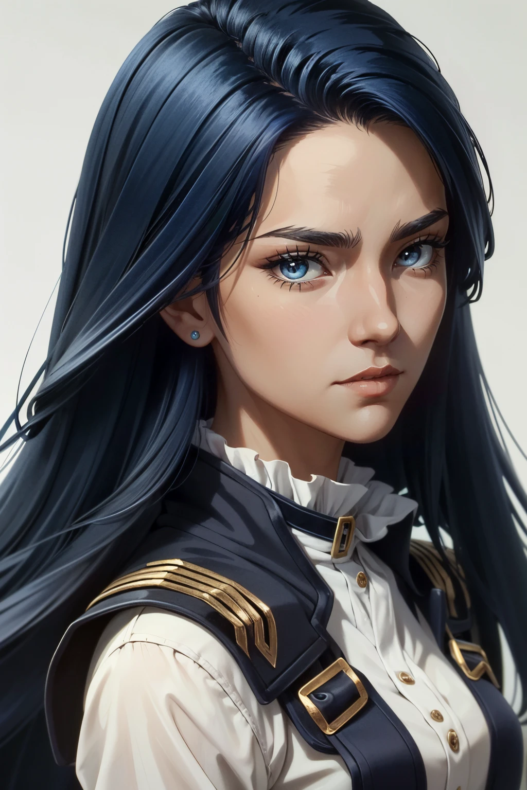 ((ultra detailed, masterpiece, absurdres))
 <lora:ALCaitlyn:0.8>
ALCaitlyn, 1girl, long hair, blue hair, looking at viewer, simple background, portrait