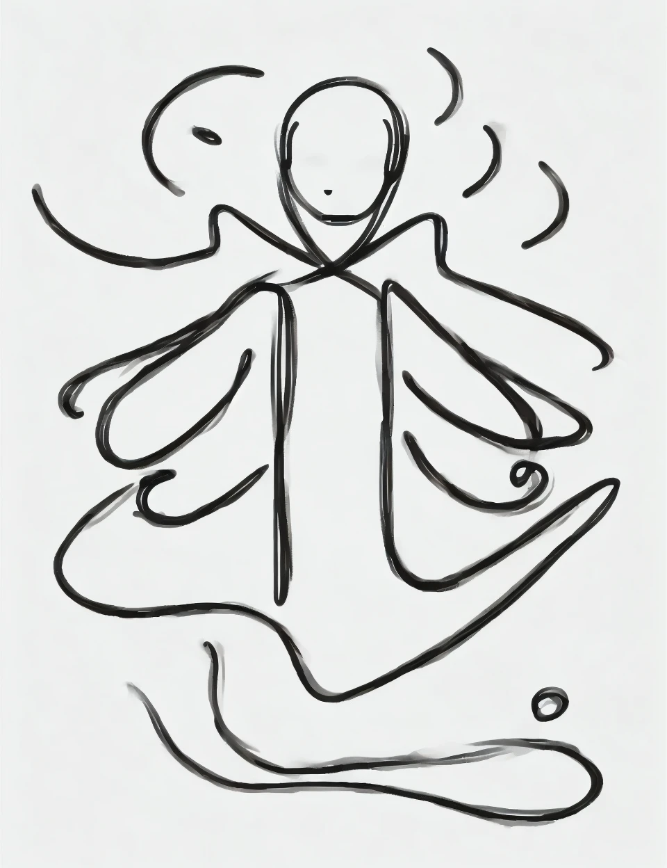 DonM0n3L1n3 one line drawing, marid, supernatural large powerful magical humanoid entity, strong magical, ocean, free will, independence, formidable, capricious <lora:DonM0n3L1n3:0.8>