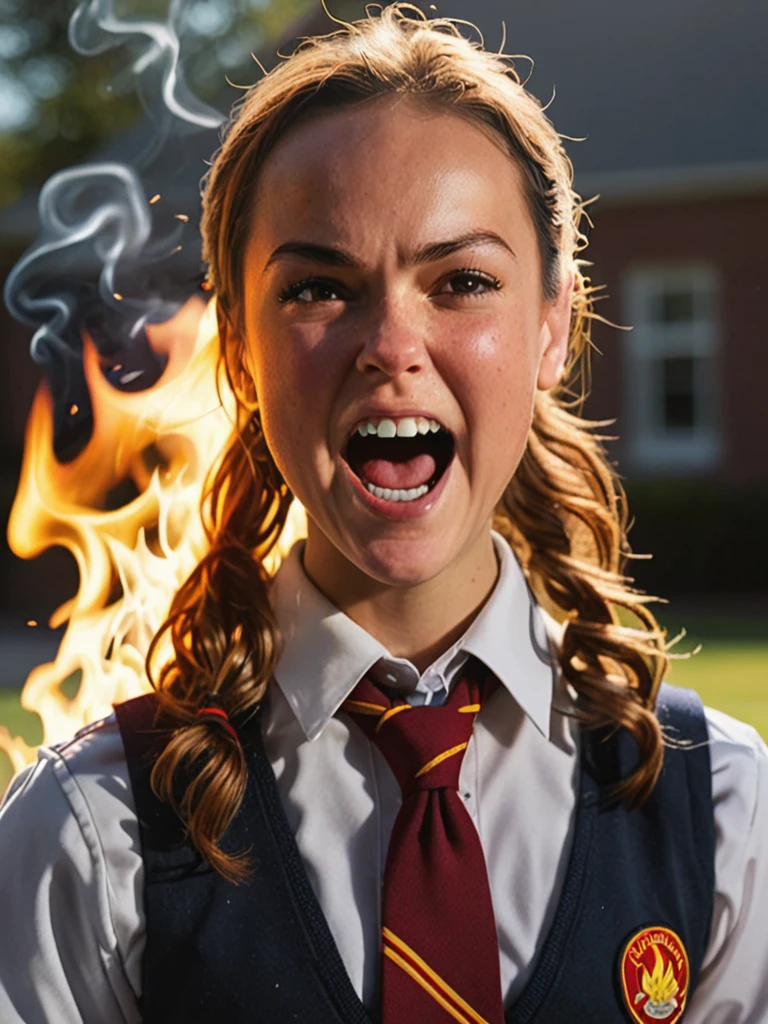 a professional absurdres intricately detailed sharp focus photograph of (Erin_Cahill:1.1),
1girl with a cheeky grin wearing a school uniform and sneezing fire, volumetric light, ray tracing, cinematic shadows, cinematic lighting,
<lora:Erin_Cahill-SDXLe14:0.8>