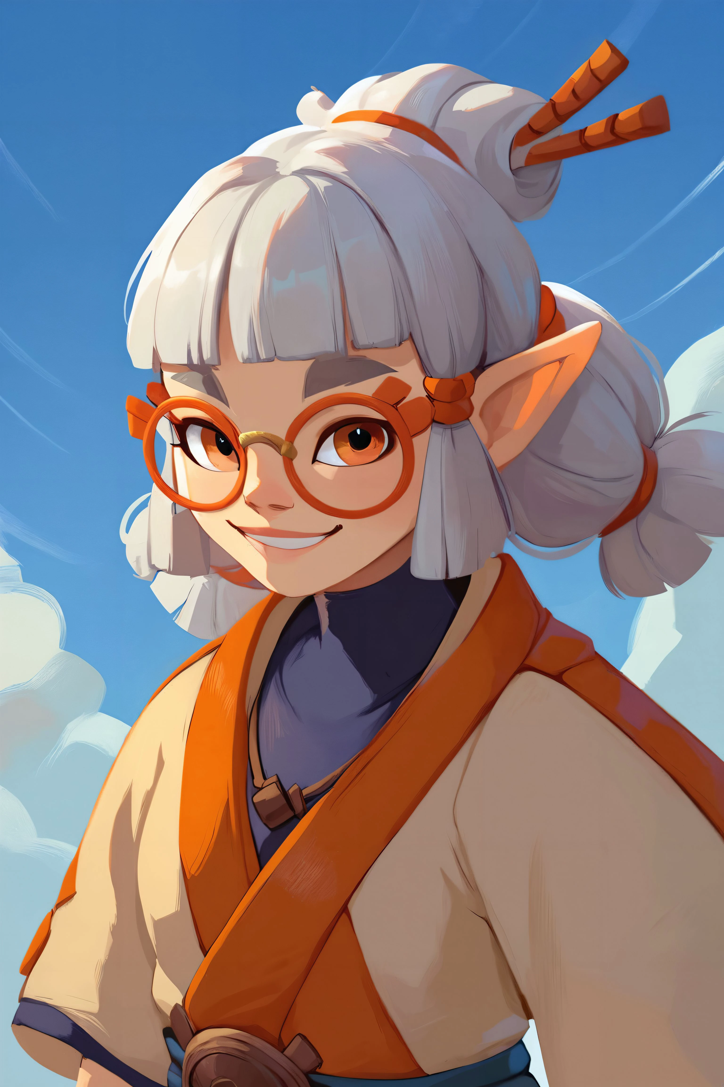 josha, totkjosha, 1girl, low twintails, brown hair, multi-tied hair, pointy ears, white hair, glasses, looking at viewer, smile, sheikah
<lora:totkjosha-pdxl:0.7>
score_9, score_8_up, score_7_up, score_6_up, score_5_up, score_4_up, zPDXL2