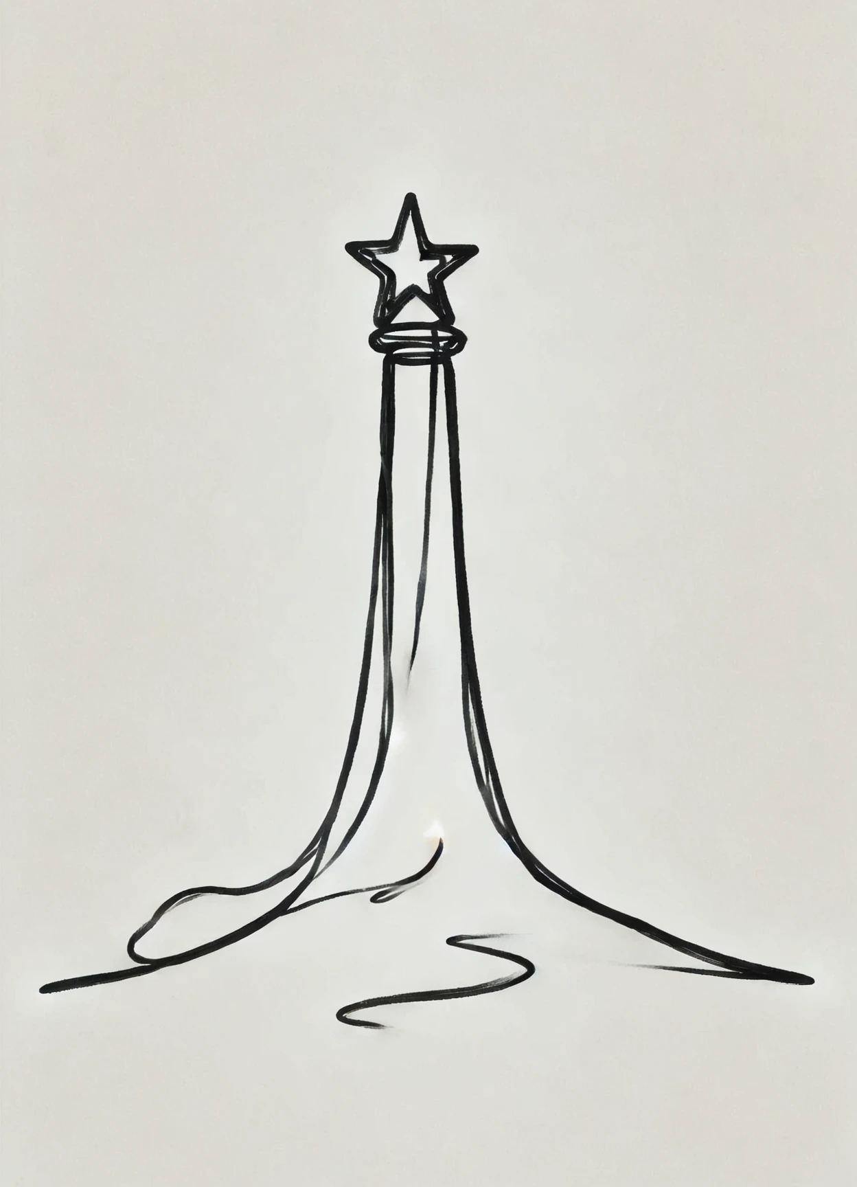 DonM0n3L1n3XL one line drawing, desert, venusian evening star,peak,chimney flue <lora:DonM0n3L1n3XL:1>