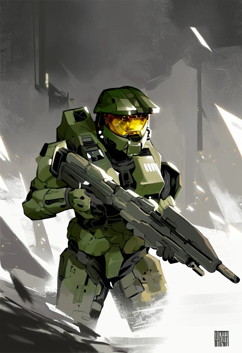 <lora:Master_Chief:1>,score_9,score_8_up,score_7_up,master_chief, mar-c!, 1boy, assault_rifle, assault_visor, gun, helmet, logo, male_focus, parody, rifle, solo, spartan_(halo), style_parody, weapon, battlefield_(series), battlefield_3, halo_(series), halo_4, highres