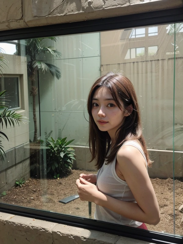 <lora:add_detail:0.5> (realistic, photo-realistic:1.25),
<lora:Glass_Enclosure-v1:0.6> glass, enclosure,(behind a window, in display:1.5), indoors, 
1girl, asian, 25yo, (upper body:1.2), 
facing viewer, looking at viewer, standing, against glass,