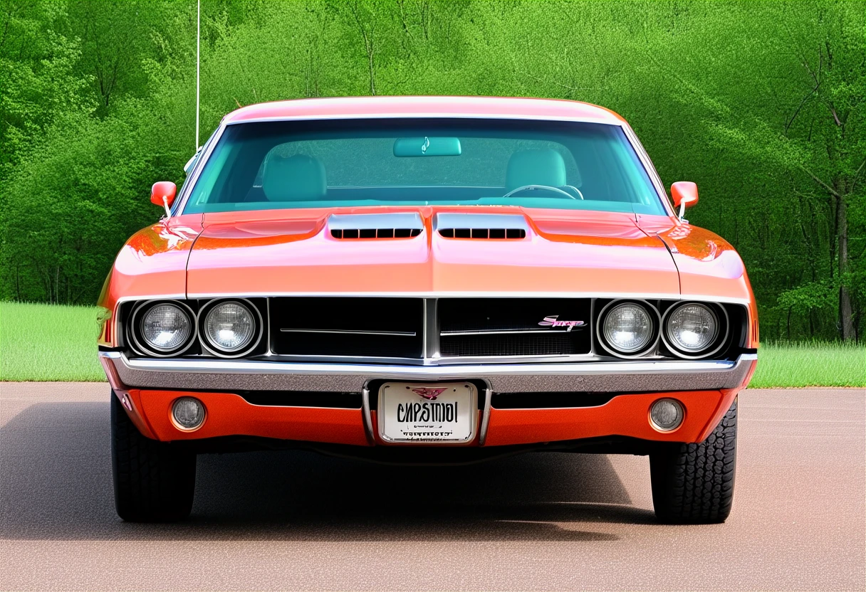 classiccars, ground vehicle, car, vehicle focus, no humans, high detail photography, sharp focus, outdoors, muscle car