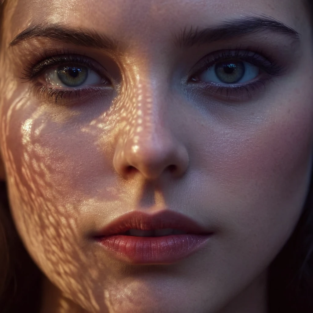 UHD, 4k, ultra detailed, cinematic, a photograph of  <lora:detailed_notrigger:0.1>
<lora:facial expression style v2:0.1>
<lora:perfection style:0.1> perfection style
<lora:TeethXL:0.1>
<lora:detailed:0.1> detailed
<lora:skin texture style:0.1>
 <lora:casting shadow style v3:0.9> 
A cucoloris patterned illumination of a woman with horizontal shadow lights on her face, epic, beautiful lighting, inpsiring