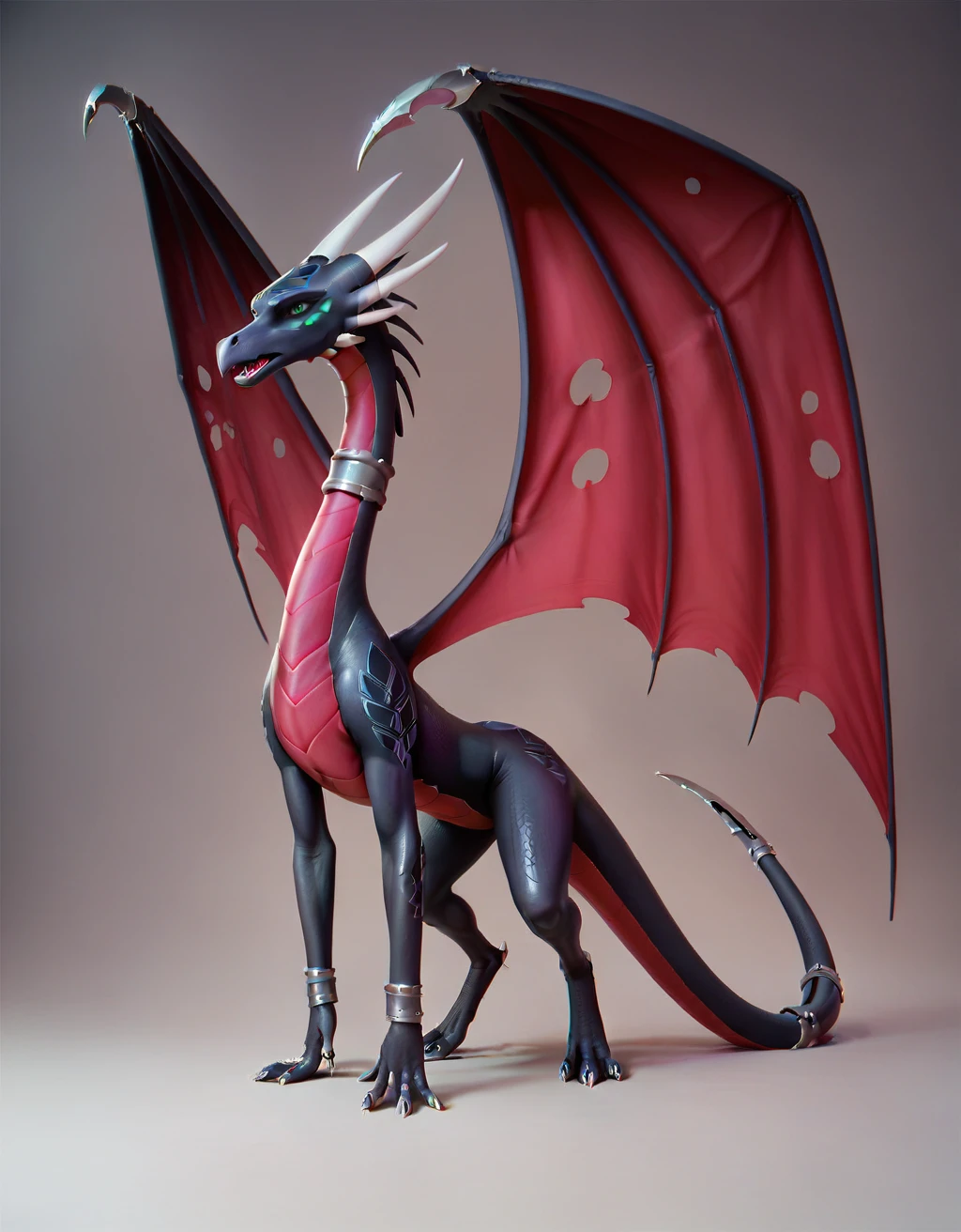 score_9, score_8_up, score_7_up, score_6_up,
<lora:Adult_Corrupted_Cynder_-_The_legend_of_Spyro:0.7>
cynder, dragon, corrupted, green eyes, female, detailed eyes, solo, perforated wings, ultrarealistic, hyperdetailed, masterpiece, open mouth, black eye contour, full body,