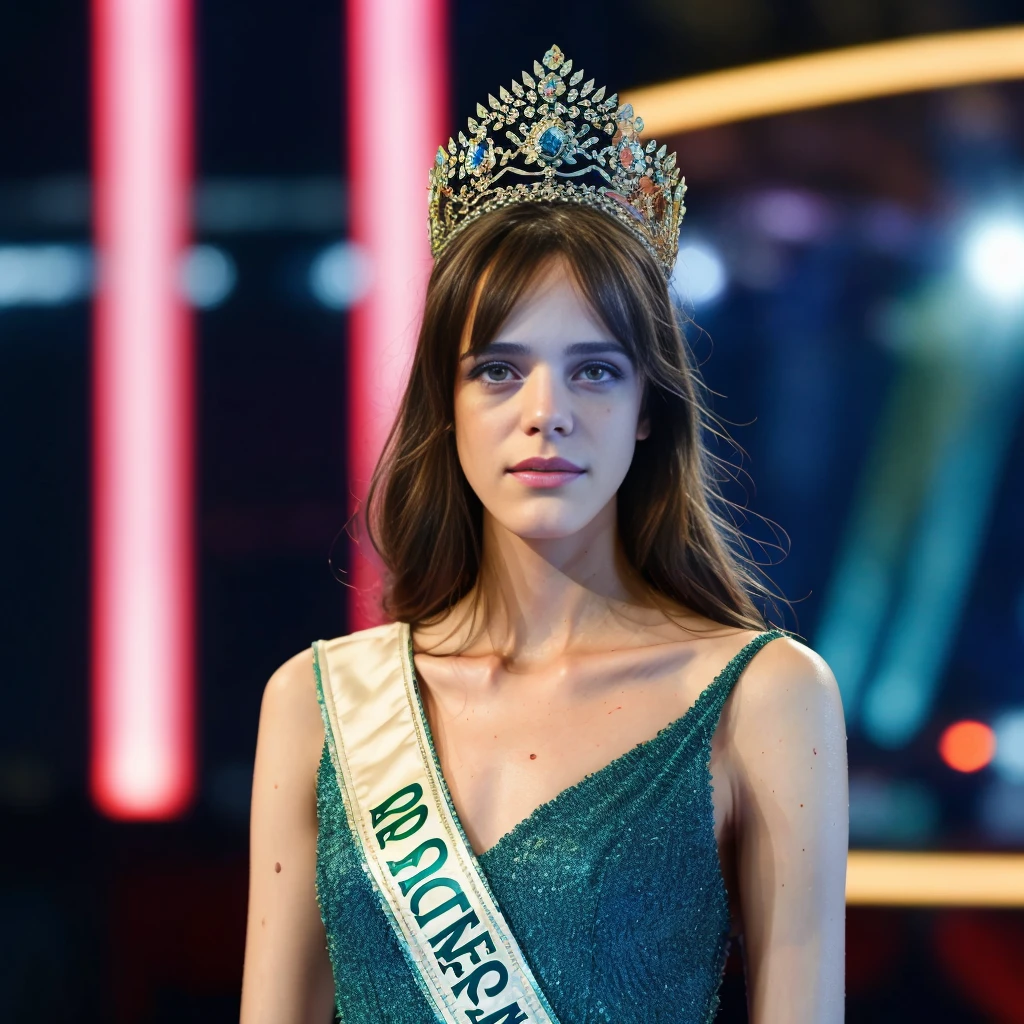 <lora:StacyMartin:1> Stacy Martin, decently clothed, as a miss world who just won, natural colors, 4k, raw, highest quality, masterpiece